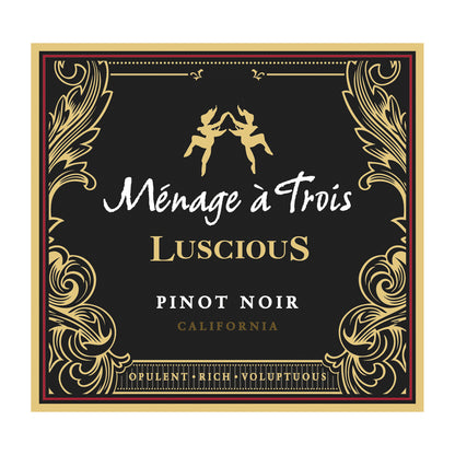 Menage A Trois Pinot Noir Luscious California - 750ML - Front Label