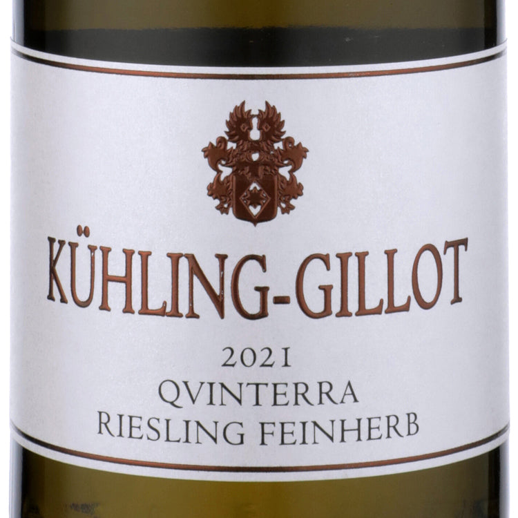 Kuhling Gillot Riesling Feinherb Qvinterra Rheinhessen 2021 - 750ML - Front Label