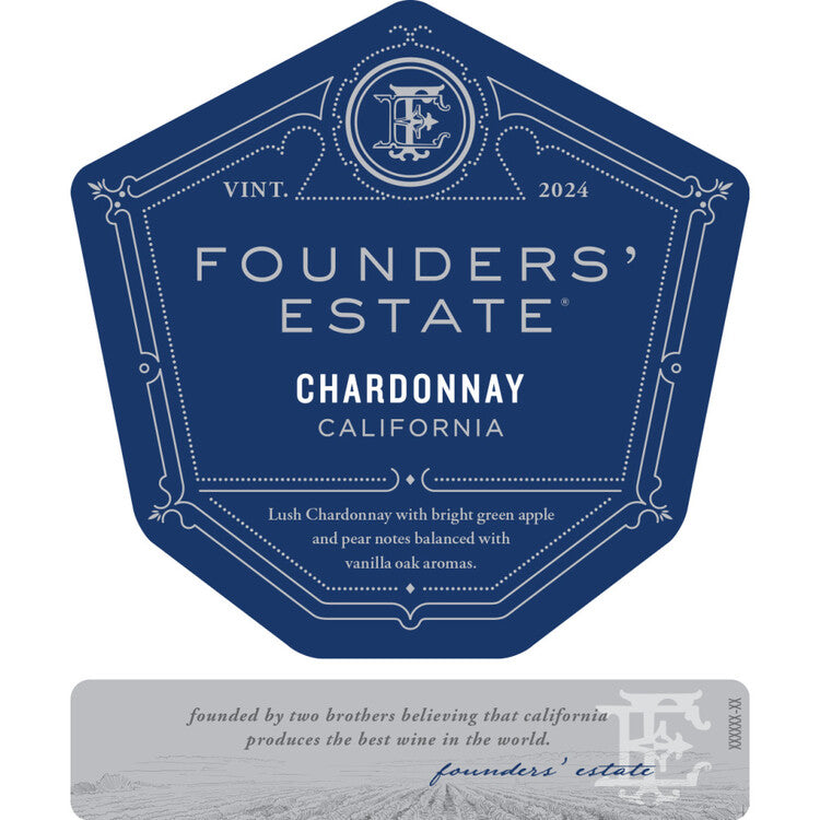 Beringer Founders' Estate Chardonnay California - 750ML - Front Label