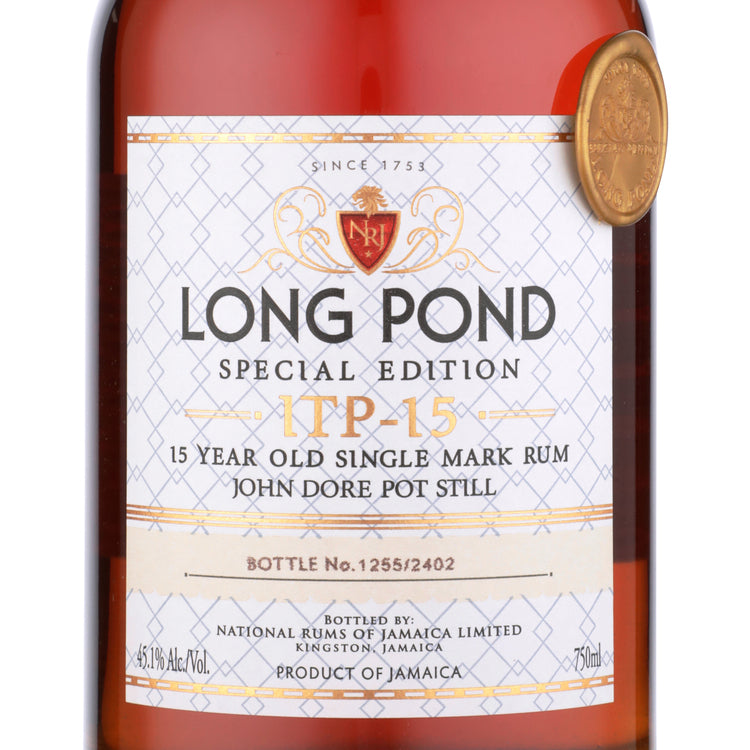 Long Pond Gold Rum Itp 15 John Dore Pot Still 15 Yr 90.2 - 750ML - Front Label