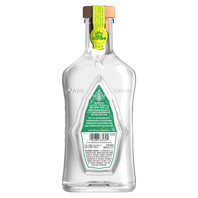 Hornitos Tequila Blanco 80 - 750ML - Back