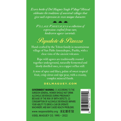 Del Maguey Mezcal Single Village San Pablo Ameyaltepec 94 - 750ML