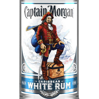 Captain Morgan Light Rum Signature White Caribbean Rum 80 - 1.0L - Front Label