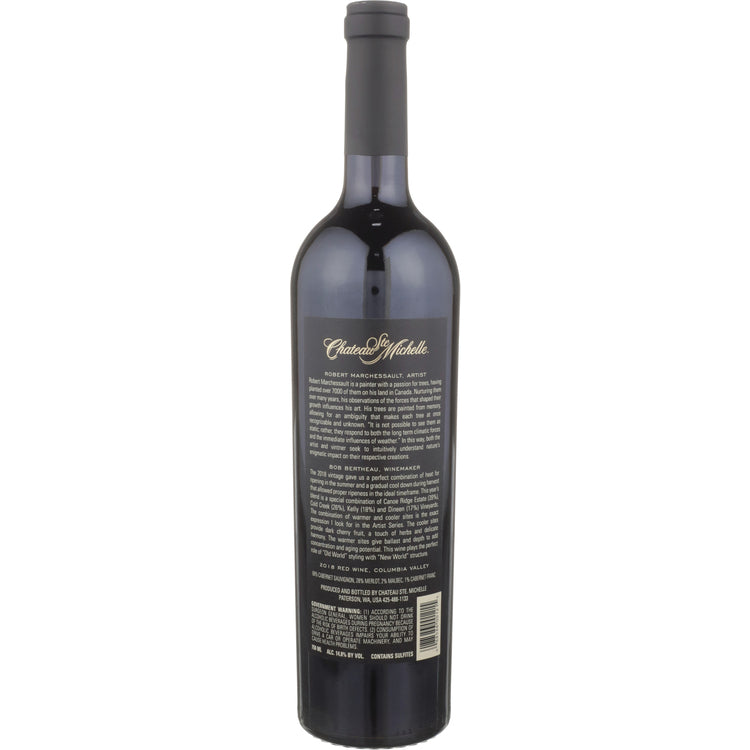Chateau Ste. Michelle Red Wine Artist Series Columbia Valley 2018 - 750ML - Back