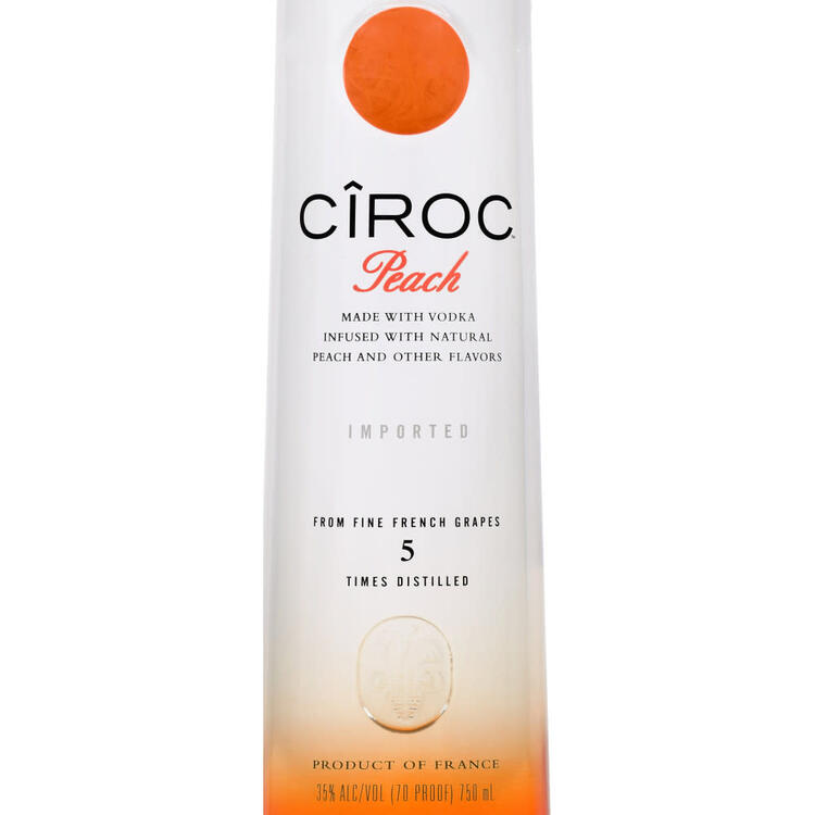 Ciroc Peach Flavored Vodka 70 - 750ML - Front Label