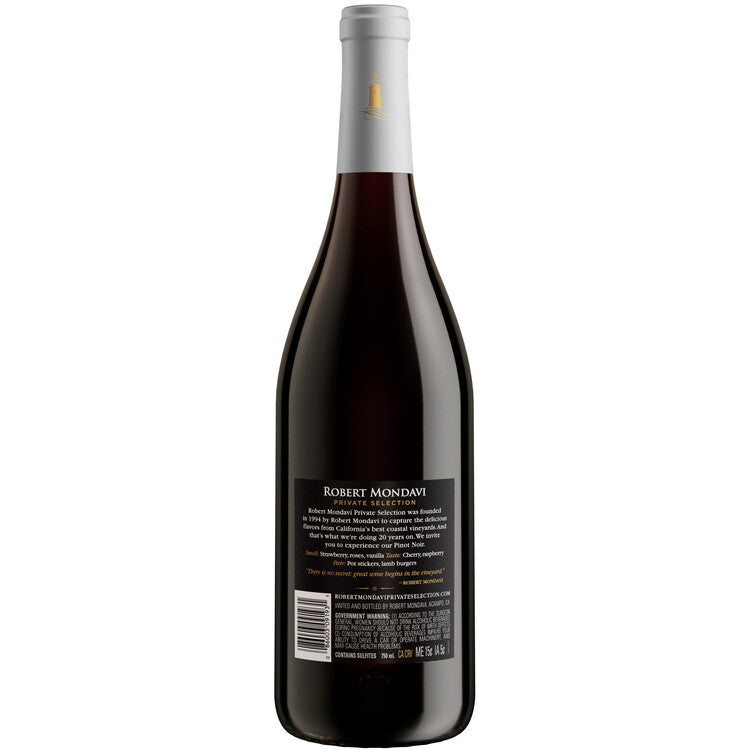 Robert Mondavi Private Selection Pinot Noir California - 750ML - Back