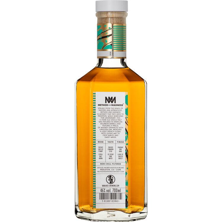 Method And Madness Single Malt Irish Whiskey Selectively Finished In F - 700ML - Back