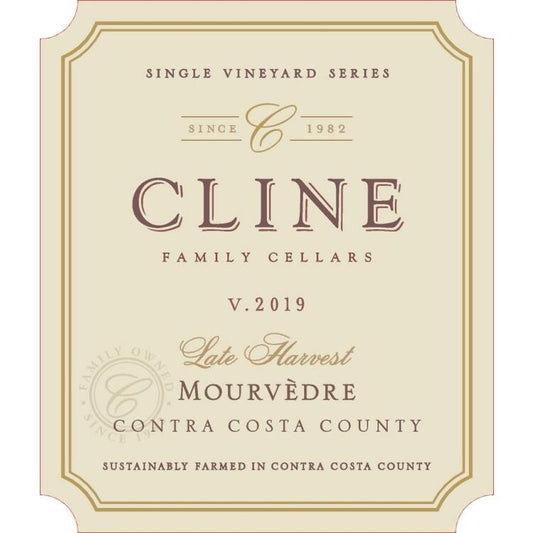 Cline Mourvedre Late Harvest Single Vineyard Series Contra Costa Count - 375ML