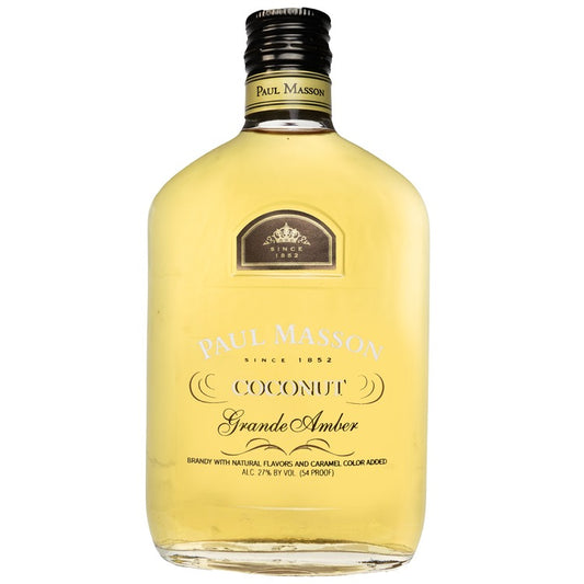 Paul Masson Coconut Flavored Brandy Grande Amber 54 - 375ML - Front