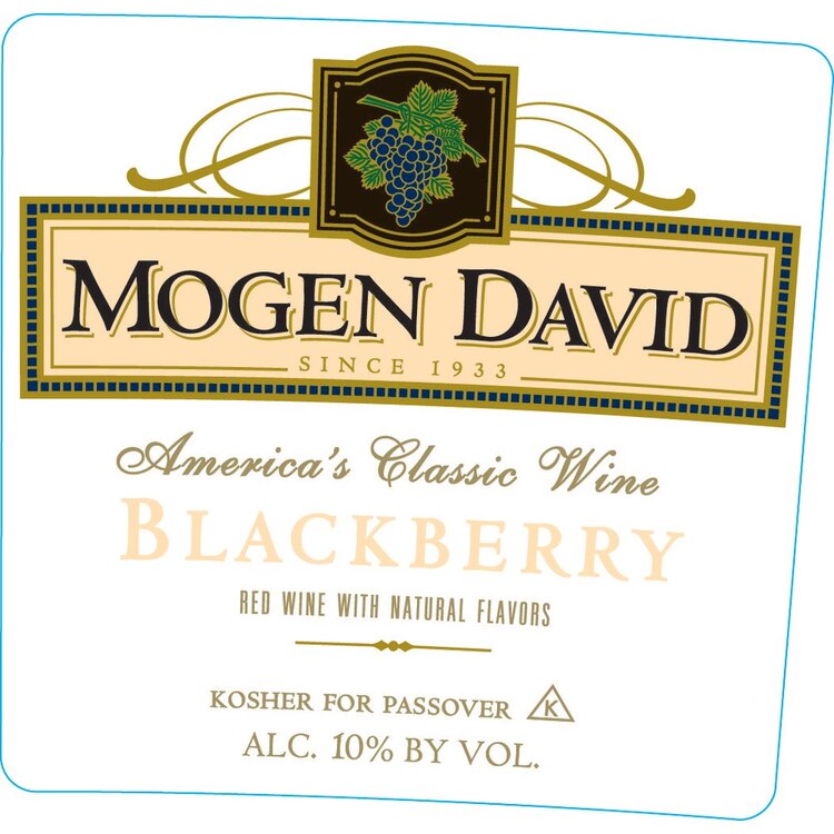 Mogen David Blackberry Flavored Wine - 1.5L - Front Label