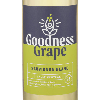 Goodness Grape Sauvignon Blanc 86 Calories Per Serving Central Valley - 750ML