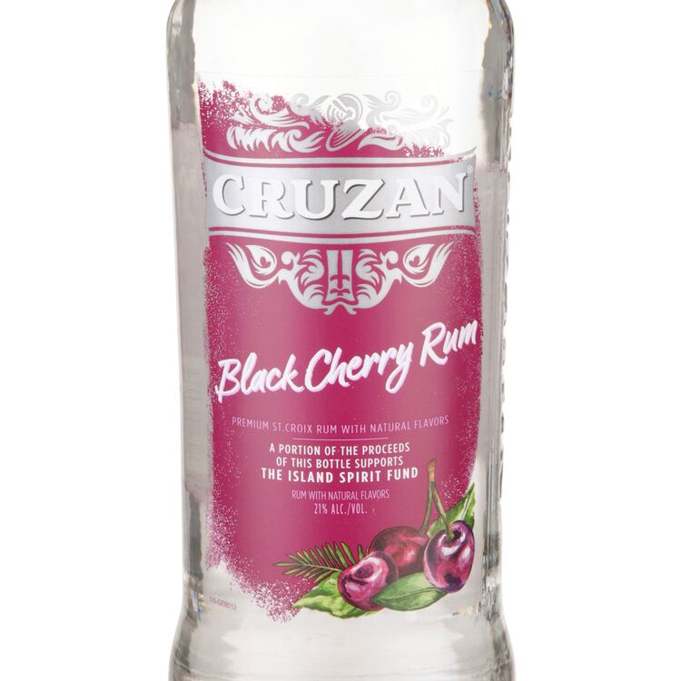 Cruzan Black Cherry Flavored Rum 42 - 750ML - Front Label