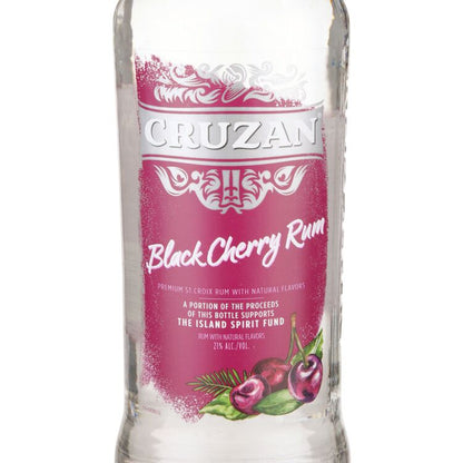 Cruzan Black Cherry Flavored Rum 42 - 750ML - Front Label