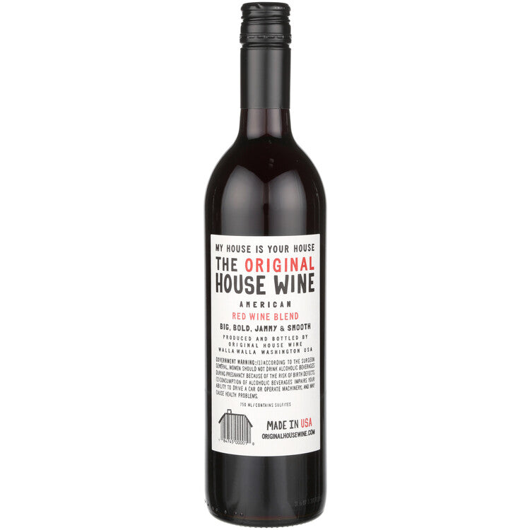 House Wine Original Red Blend Washington - 750ML - Back