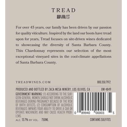 Tread Chardonnay Santa Barbara County 2019 - 750ML