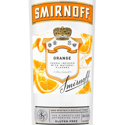 Smirnoff Orange Flavored Vodka 60 - 1.0L - Front Label
