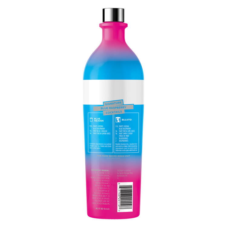Svedka Blue Raspberry Flavored Vodka 70 - 1.0L - Back