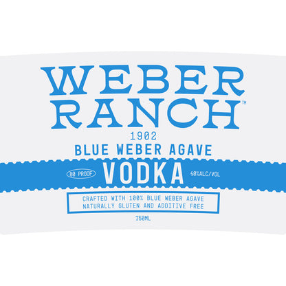 Weber Ranch 1902 Vodka 80 - 750ML - Front Label