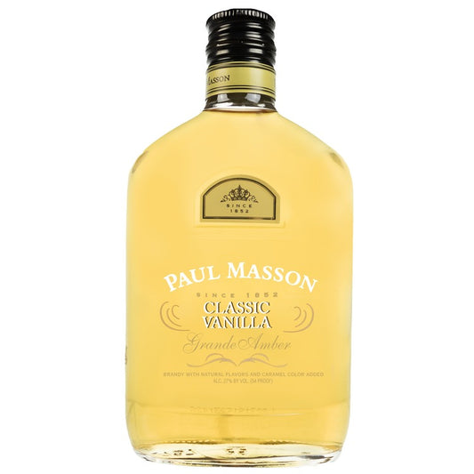 Paul Masson Vanilla Flavored Brandy Grande Amber Classic 54 - 375ML - Front