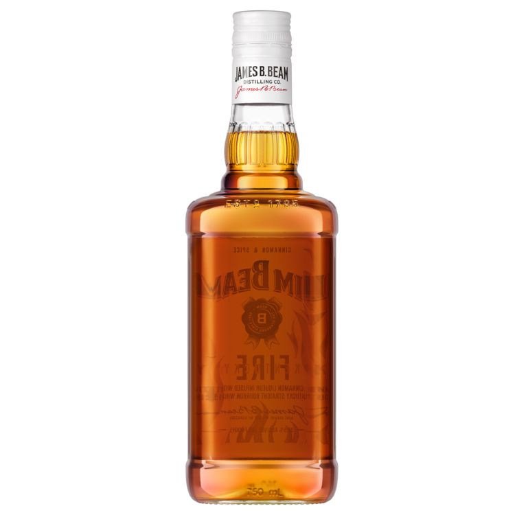 Jim Beam Cinnamon Flavored Whiskey Kentucky Fire 65 - 750ML - Back