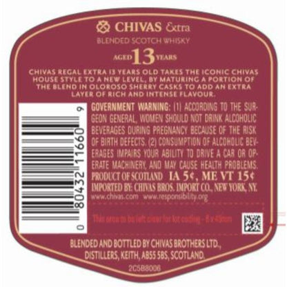 Chivas Regal Blended Scotch Extra 13 Yr 80 With Carton - 750ML