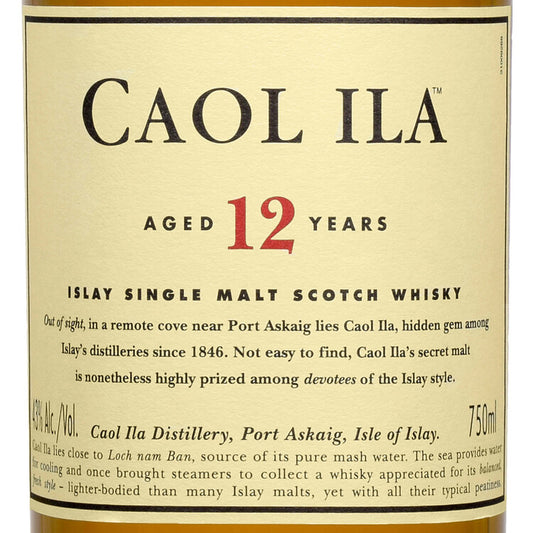 Caol Ila Single Malt Scotch 12 Yr 86 - 750ML - Front Label