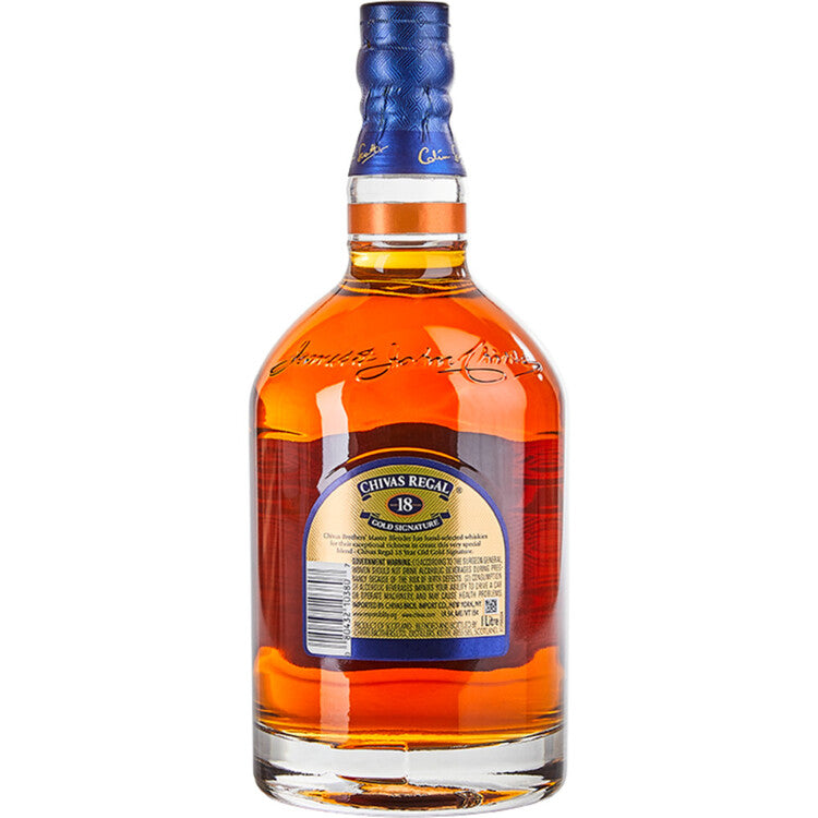 Chivas Regal Blended Scotch Gold Signature 18 Yr 80 No Carton - 1.0L - Back