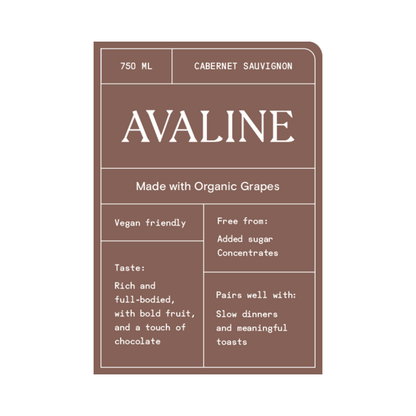 Avaline Cabernet Sauvignon Wahluke Slope Made With Organic Grapes - 750ML - Front Label