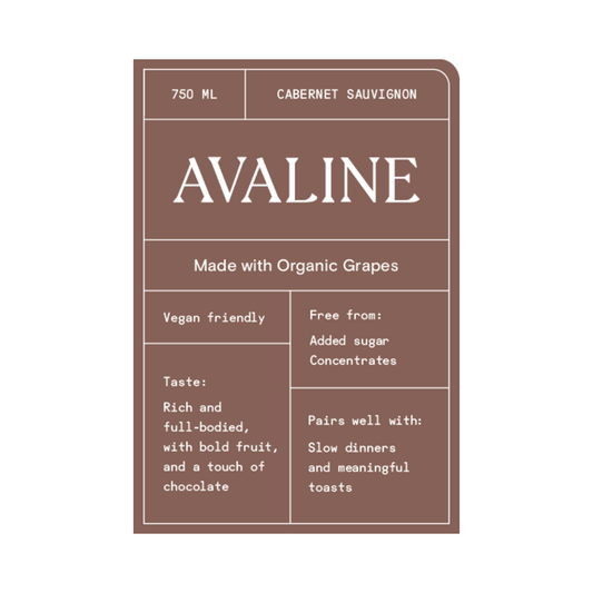 Avaline Cabernet Sauvignon Wahluke Slope Made With Organic Grapes - 750ML - Front Label