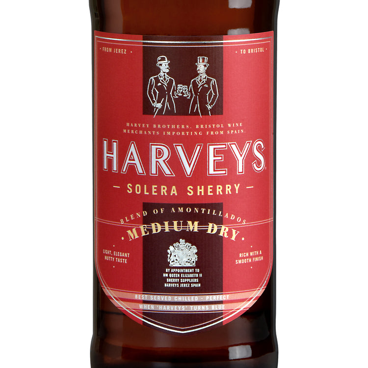 Harveys Sherry Medium Dry - 750ML - Front Label