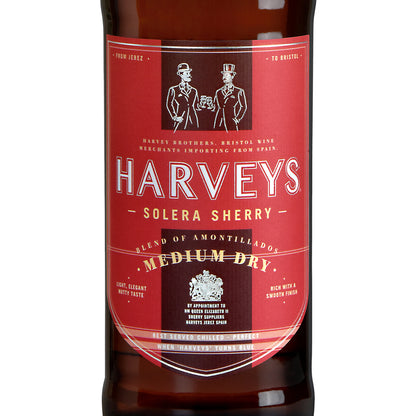 Harveys Sherry Medium Dry - 750ML - Front Label