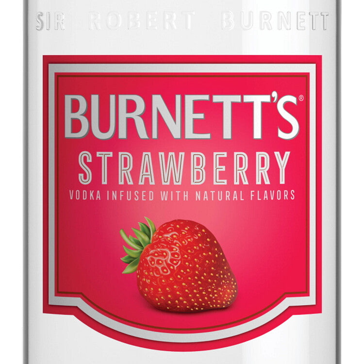 Burnett's Strawberry Flavored Vodka 60 - 750ML - Front Label