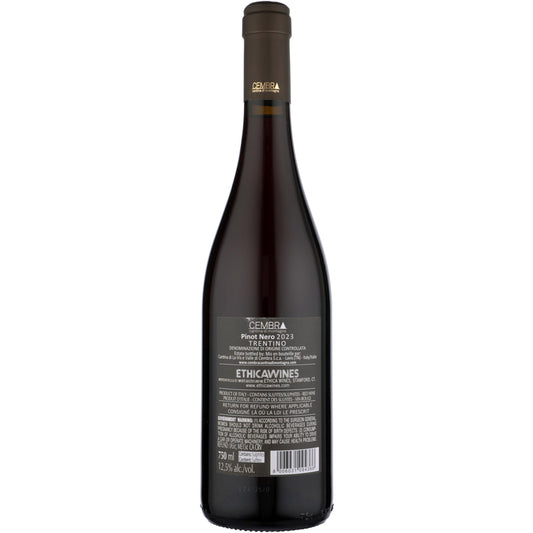 Cembra Pinot Nero Trentino 2024 - 750ML - Back