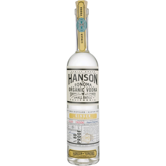 Hanson Of Sonoma Ginger Flavored Vodka Small Batch Limited Release 80 - 750ML