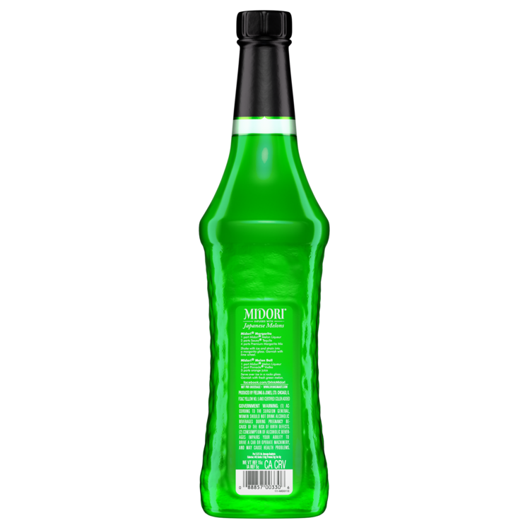 Midori Melon Liqueur 40 - 750ML - Back