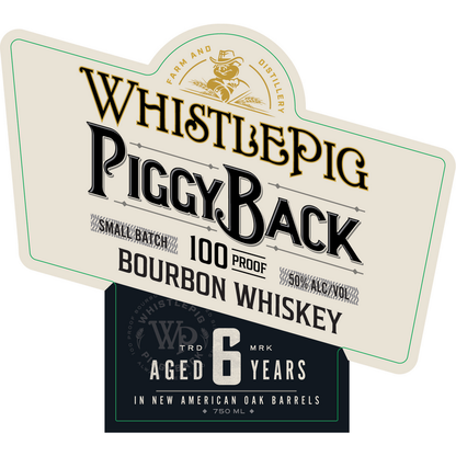 Whistlepig Bourbon Piggyback 6 Yr 100 - 750ML - Front Label