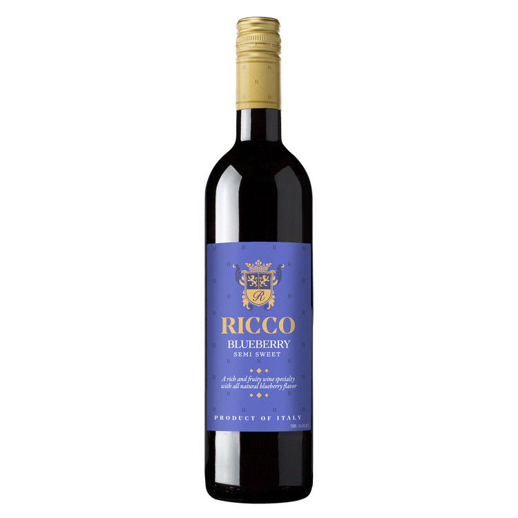 Ricco Blueberry Flavored Wine - 750ML - Front