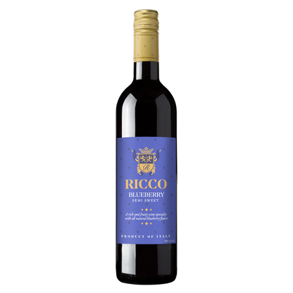 Ricco Blueberry Flavored Wine - 750ML - Front