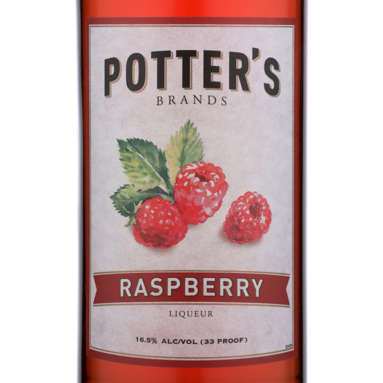 Potter's Raspberry Fruit Liqueur 33 - 1.0L - Front Label