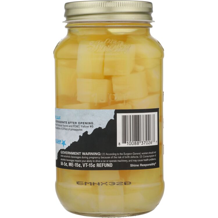 Ole Smoky Pineapples With Pina Colada Moonshine 40 - 750ML - Back