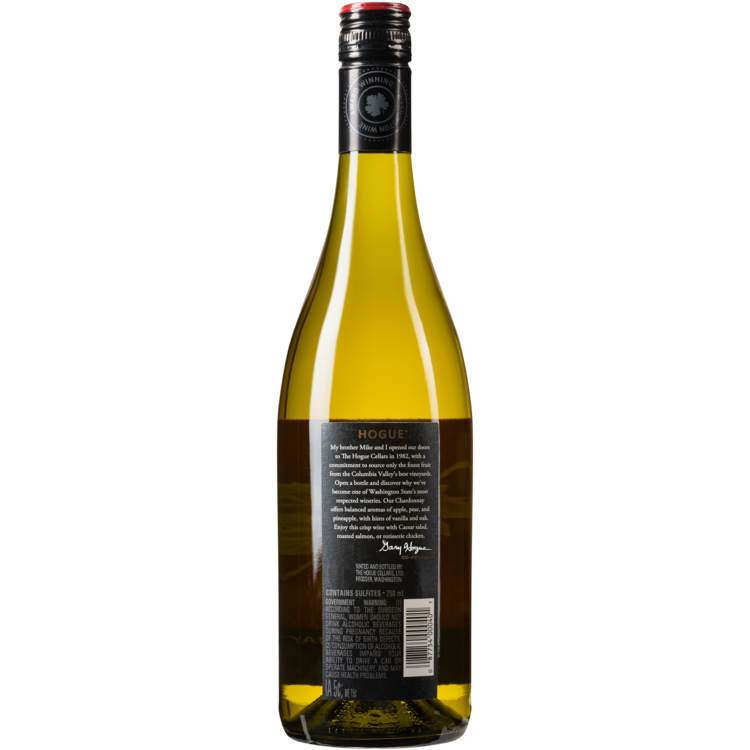 The Hogue Cellars Chardonnay Columbia Valley - 750ML - Back