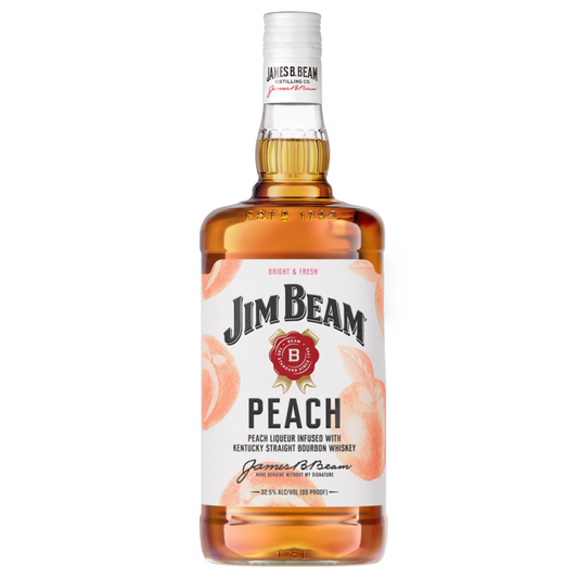 Jim Beam Peach Infused Straight Bourbon 65 - 1.75L - Front