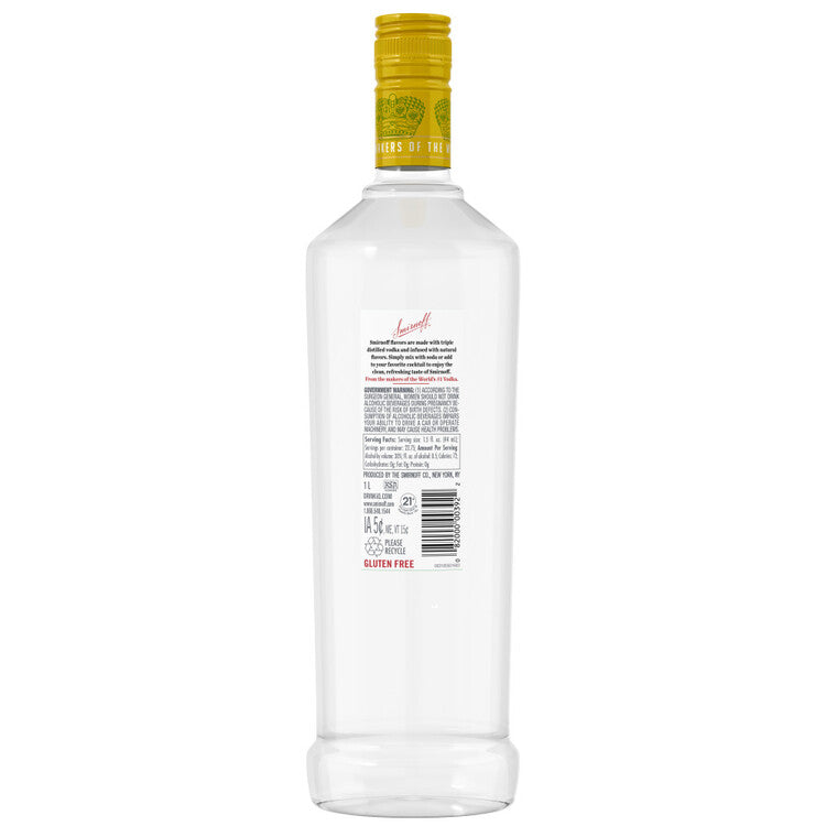 Smirnoff Vodka Citrus Flavored 60 - 1.0L - Back