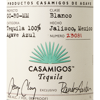 Casamigos Tequila Blanco 80 - 1.0L - Front Label