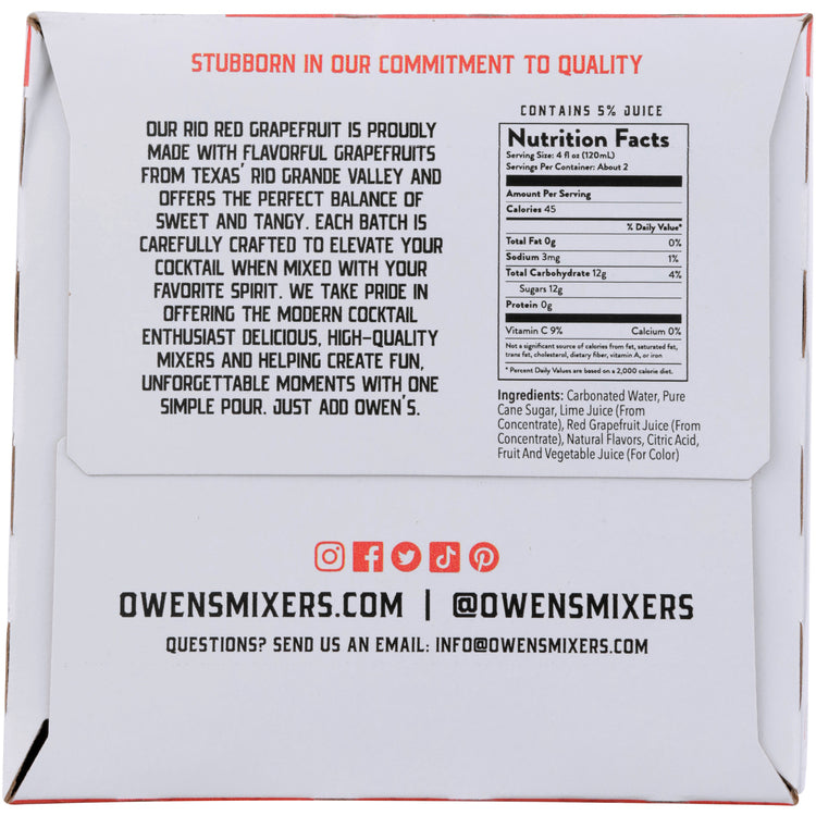 Owen'S Craft Rio Red Grapefruit - 8.4 Z