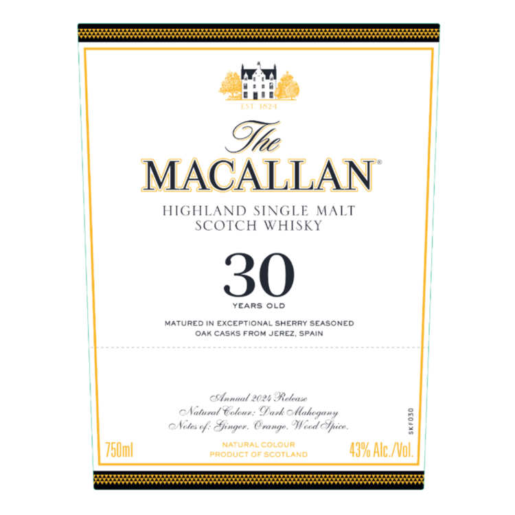 The Macallan Single Malt Scotch 30 Yr 86 - 750ML - Front Label