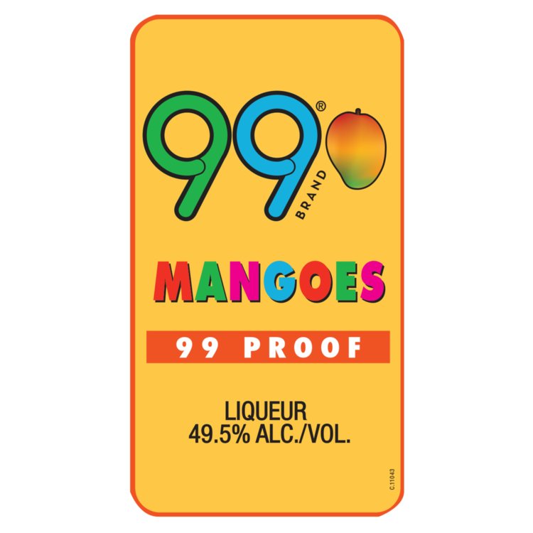 99 Brand Mango Schnapps 99 - 375ML - Front Label