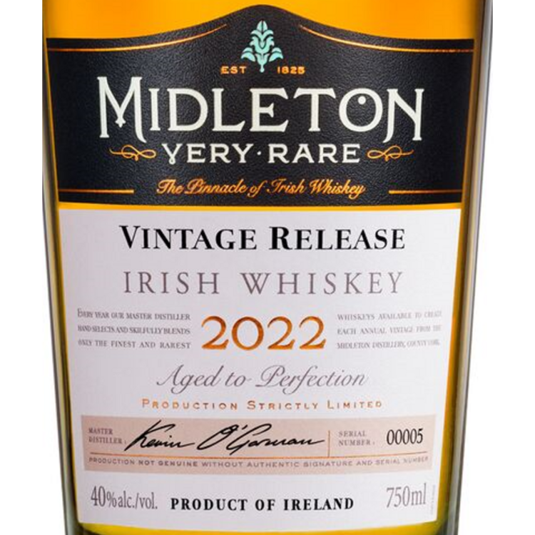Midleton Blended Irish Whiskey Very Rare 2023 Vintage Release 80 - 700ML - Front Label