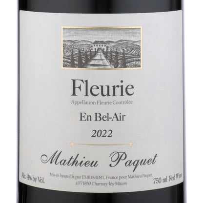 Mathieu Paquet Fleurie En Bel-Air 2022 - 750ML