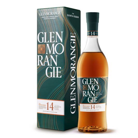 Glenmorangie Single Malt Scotch The Quinta Ruban 14 Yr 92 W/ Gift Box - 750ML - Front